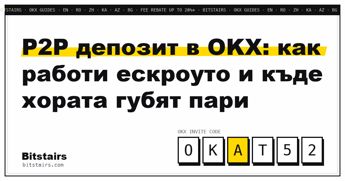 Схема на P2P сделка в OKX: купувач, продавач и криптото, задържано в ескроу