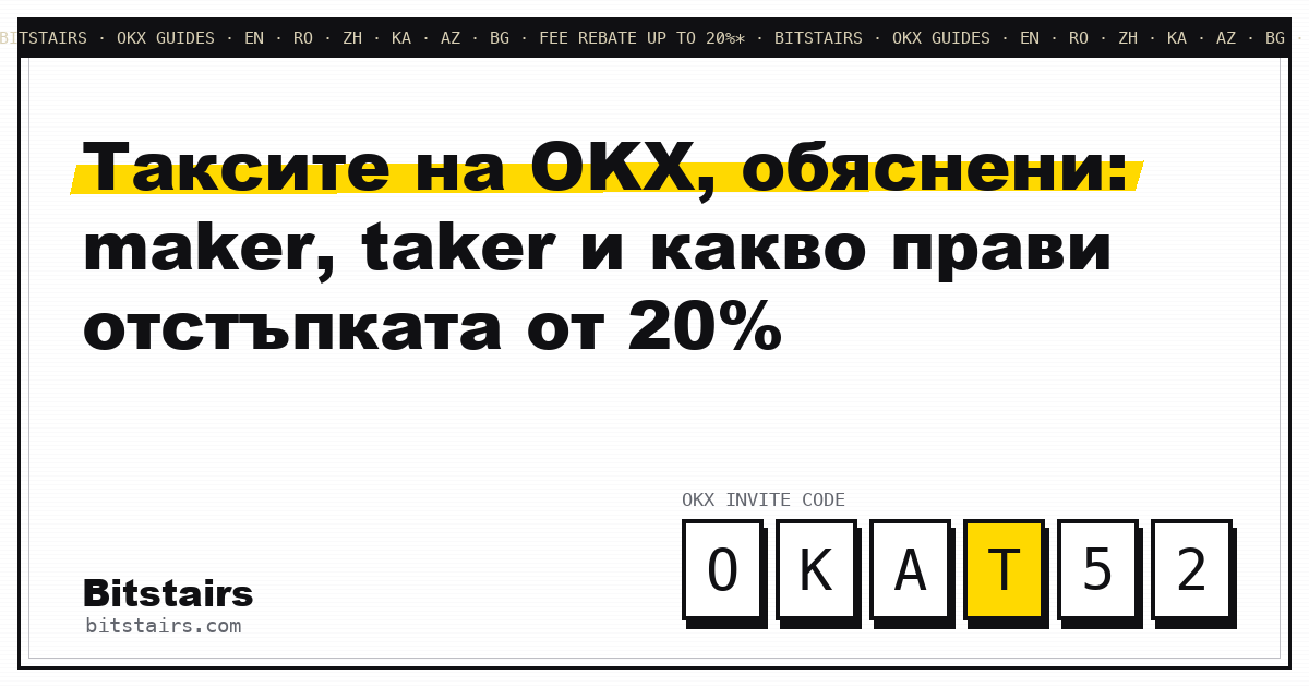 Разбивка на таксата за една сделка в OKX: ниво по обем, maker или taker и отстъпката от кода