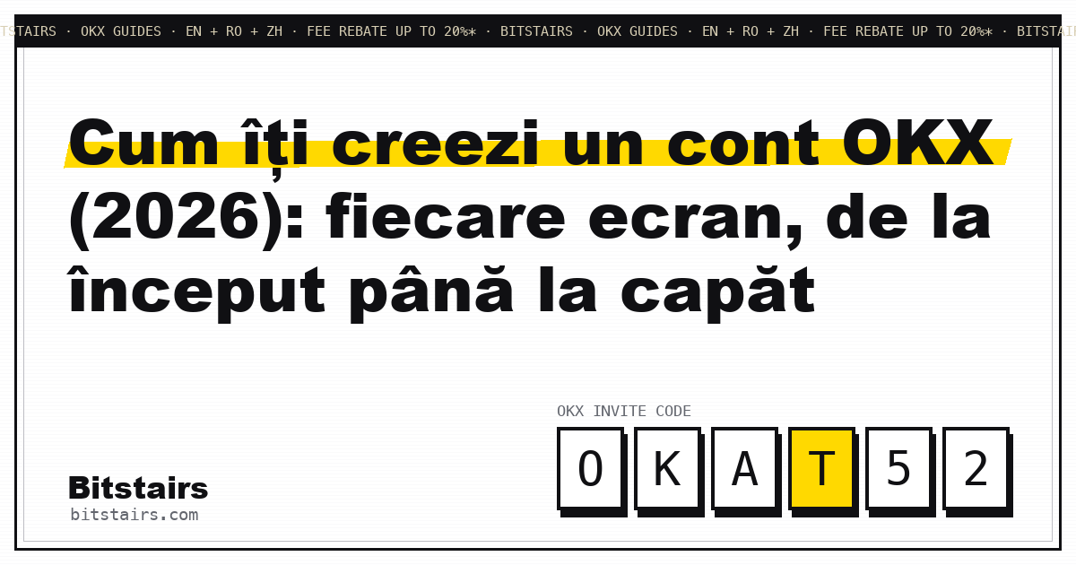 Ecranele de înscriere OKX în ordine, de la introducerea emailului până la panoul de control